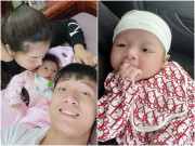 Làm mẹ - "Dát cây hàng hiệu" lên người, con gái 2 tháng tuổi Bùi Tiến Dũng được khen ăn chơi từ bé