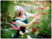 Nhà đẹp - Sân thượng rộn ràng hương sắc hoa hồng, vạn người mơ ước của mẹ đảm xinh đẹp
