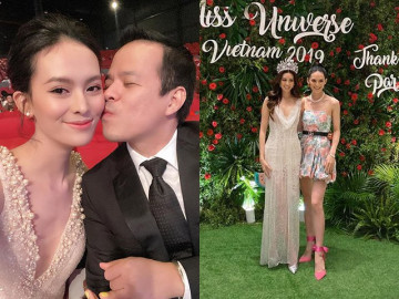 Chiêu sau sinh giúp vợ đại gia mía đường đứng cạnh tân HHHV Khánh Vân đẹp “bất phân thắng bại”
