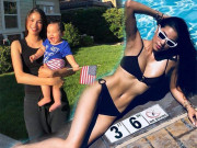 Làm đẹp - Trong thời gian cho con bú, Phạm Hương vẫn không ngừng bốc lửa