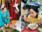 Bếp Eva - H'Hen Niê điệu đà làm bánh chưng, khác hẳn cảnh xuề xoà ăn bún lề đường trước đó