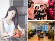 Nhà đẹp - Bỏ biệt thự về ở chung cư, nhà bố mẹ Á hậu Huyền My chưa Tết đã ngập tràn hoa