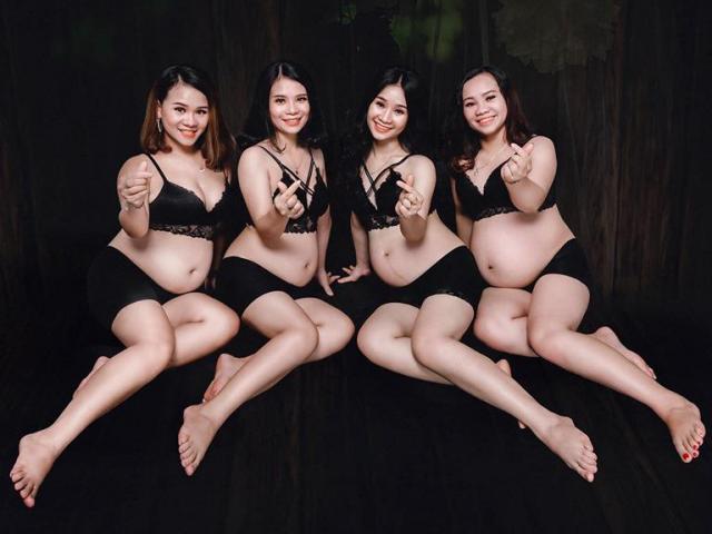 Nghệ An: 4 chị em ruột chân dài mặt xinh cùng có bầu, đẻ xong chưa một ai về dáng