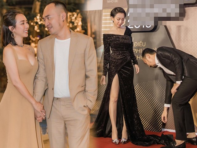 Thu Trang đích thị là Hoa hậu trong mắt Tiến Luật: chồng chăm chút từ chiếc váy vợ diện
