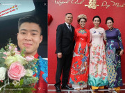 Thời trang - Đám cưới Duy Mạnh: Chú rể đẹp trai ngất ngây khi diện áo dài đôi cùng Quỳnh Anh