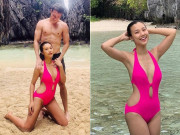 Bà bầu - Chưa đẻ Hoàng Oanh đã lo về dáng sau sinh, đặt mục tiêu mặc vừa bikini hồi thi hoa hậu