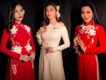 NSƯT Ngọc Huyền, Vân Trang và dàn sao diện áo dài đi ghi hình "Bước chân hai thế hệ"