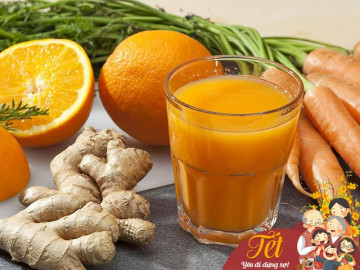 Sáng đầu năm làm ngay cốc nước ép gừng và cà rốt để cả năm khỏe mạnh lại xinh đẹp