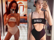 Thời trang - Diện cùng một mẫu áo tắm khoét bạo, Ngọc Trinh “bốc lửa” bao nhiêu, Minh Hằng nhẹ nhàng bấy nhiêu