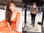 Bà bầu - "Giai nhân một thời của Hà Dũng" mang thai với chồng Tây, mùng 1 Tết bế bụng bầu tập gym