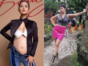 Bà bầu - "Em gái Công Lý" mang thai lần 2, đi chụp ảnh phải nghiêng mình đủ kiểu mới lộ bụng bầu