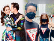 Thời trang - Tết diện áo dài đôi, ra Tết chuyển áo thun đôi, vợ chồng Dương Khắc Linh luôn cực khăng khít