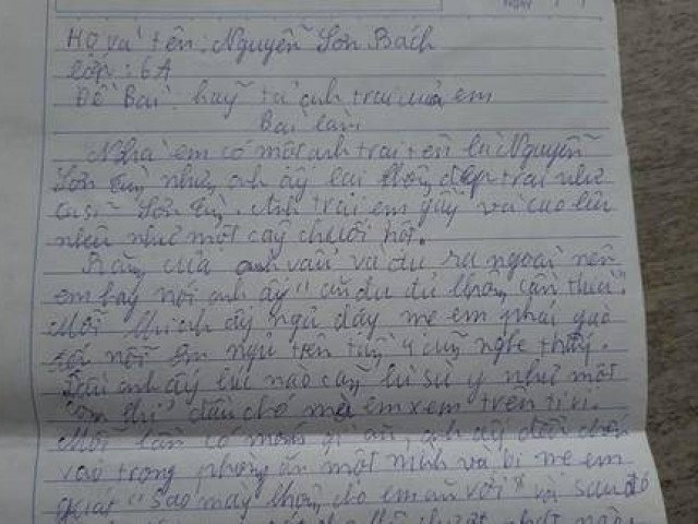 Cười té ghế với bài văn tả anh trai thật đến từng xen ti mét của học sinh lớp 6