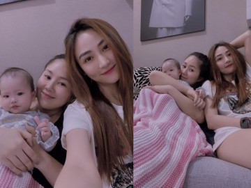 Từng bị chê vì tăng cân sau sinh, Lê Phương xinh đẹp trong ảnh bên bạn thân Ngân Khánh