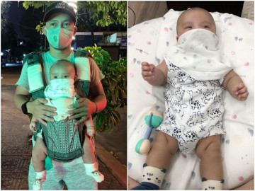 Vợ Rapper Đinh Tiến Đạt bảo vệ con khỏi virus Corona bằng khăn xô, hướng dẫn cách làm sạch