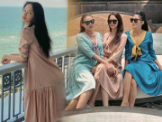 Thời trang - Diện váy ngủ đi biển với hội chị em, Hương Giang vẫn đẹp bất chấp
