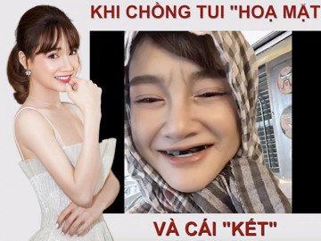 Được chồng chiều chuộng, kiêm luôn thợ trang điểm, Nhã Phương dù hóa bà già vẫn xinh tươi roi rói