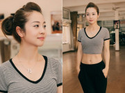 Bà bầu - Xuống bàn đẻ vừa tròn tháng, Hoa hậu 4 con khoe ngay vòng bụng bé xíu, săn chắc