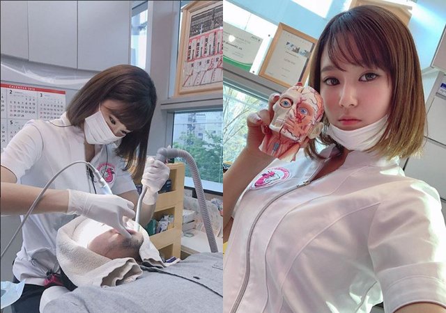 Nữ nha sĩ xinh đẹp khoe vòng 1 amp;#34;cả métamp;#34;, dân tình rần rần đòi đi khám răng - 1