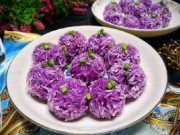 Bếp Eva - Khoai lang tím bọc gạo nếp vừa đẹp, ngon lại cực kỳ bổ dưỡng