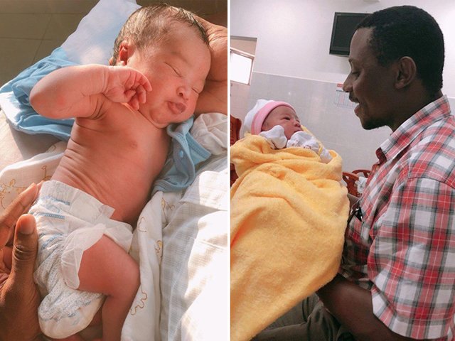 9X Kiên Giang sinh con với chồng Châu Phi, em bé nổi đình nổi đám ở khoa sản