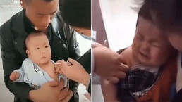 101 biểu cảm đáng yêu hết phần thiên hạ của các bé khi đi tiêm