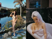 Bà bầu - 7 năm ở ẩn, mỹ nhân "Nhật ký Vàng Anh" lấy chồng đại gia, diện bikini khoe bụng bầu