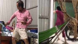 Không nhịn được cười trước cảnh chồng 64 tuổi trêu vợ, bị rượt chạy khắp nhà