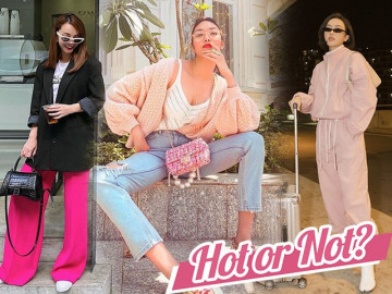 Ra phố sành điệu với đủ style, mấy ai để ý Lan Khuê-Diệu Nhi-Yến Trang đều diện màu hồng
