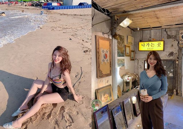 co gai khoe nguc do so den nghet tho khi di choi bao tang, dan mang lung suc danh tinh - 4