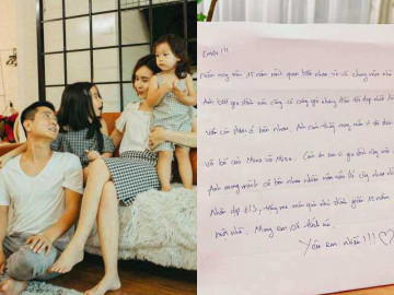 Hồ Hoài Anh tặng nhẫn kim cương, viết thư tay khẳng định yêu vợ sau khi gương vỡ lại lành