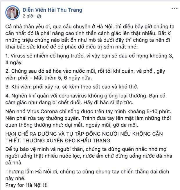 Trấn Thành và dàn sao Việt amp;#34;mất ăn mất ngủamp;#34;, trấn an người dân Hà Nội trước dịch COVID-19 - 7