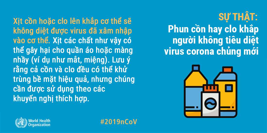 WHO giải đáp 7 lầm tưởng về cách ngừa COVID-19: Xịt cồn, clo khắp người cũng không diệt virus - 7
