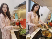 Bếp Eva - Từng bị mẹ phán không thể lấy chồng vì vụng, Hương Giang tiếp tục mặc đồ ngủ vào bếp