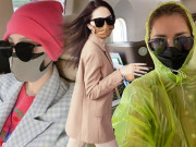 Thời trang - Ra phố mùa dịch: Phạm Băng Băng bịt kín mặt, mỹ nhân Việt mặc hẳn áo mưa lên máy bay