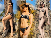 Thời trang - Tạm dừng mặc croptop, Lệ Quyên đi biển mùa dịch toàn diện áo tắm khoét bạo, bikini tí hon