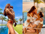 Bà bầu - Mỹ nhân gốc Hải Phòng sau sinh vừa tập gym vừa được chồng hôn liên tục để giảm cân