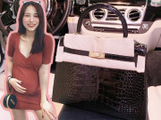 Thời trang - Con gái đại gia Minh Nhựa tậu sương sương túi da cá sấu 1,2 tỉ trước khi sinh em bé