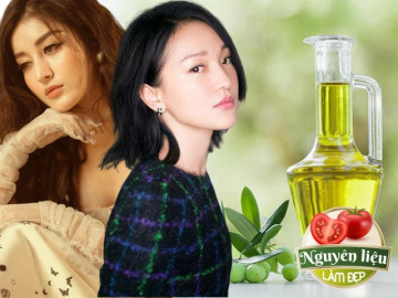 “Học lỏm” bí quyết dưỡng nhan với dầu oliu của sao: Huyền My ủ tóc, Châu Tấn dưỡng da