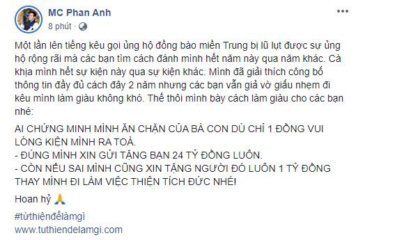 MC Phan Anh thách thức dư luận, tuyên bố tặng 24 tỷ khi bị amp;#34;réoamp;#34; tên sau Hà Anh Tuấn - 3