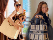 Thời trang - Trưng dụng mẫu túi hiệu siêu to, Minh Hằng xách đi siêu thị, Trà Ngọc Hằng đựng luôn con