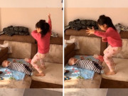 Clip Eva - Thay mẹ trông em, bé gái tự biên tự diễn vũ điệu siêu đáng yêu làm ai nấy cười xỉu
