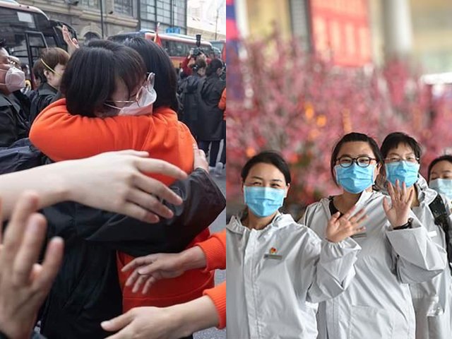 Không xuất hiện ca nhiễm COVID-19 mới, bác sĩ tại Vũ Hán ôm nhau khóc