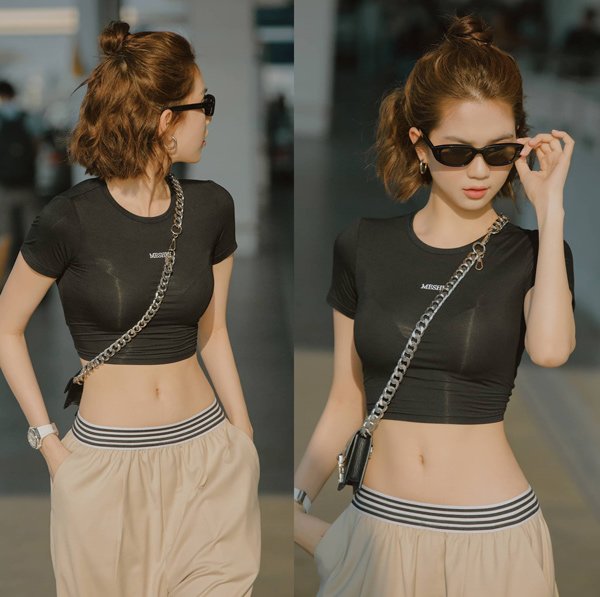 Diện váy gợi cảm, Ngọc Trinh bất cẩn để lộ miếng dán ngực kém tinh tế - 10