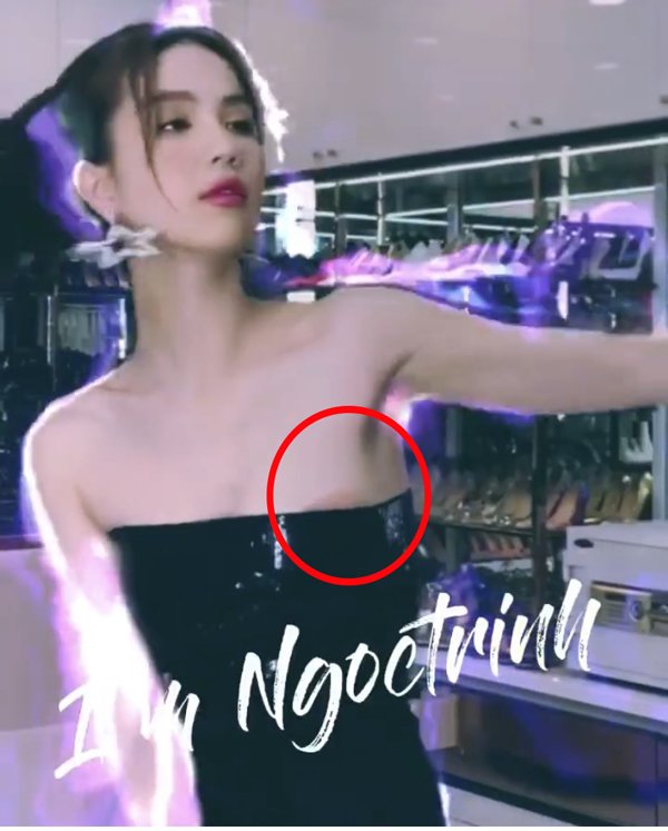 Diện váy gợi cảm, Ngọc Trinh bất cẩn để lộ miếng dán ngực kém tinh tế - 6