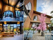 Nhà đẹp - Ngôi nhà kết hợp quán cafe đẹp lạ nhờ nghệ thuật xếp gạch gây mê