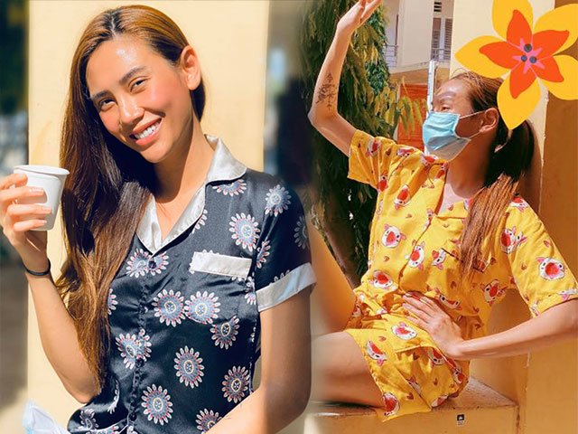 Võ Hoàng Yến được mẹ chuẩn bị cả BST đồ pijama xinh xắn khi đi cách ly