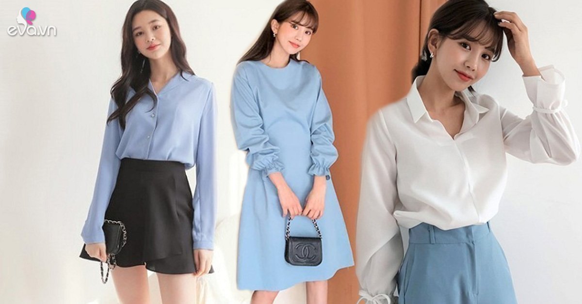 Chân váy xếp ly xòe si hàn korea màu xanh dương | Shopee Việt Nam