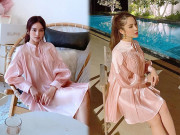 Thời trang - Váy đầm satin bóng bẩy hot nhất mùa này: mẹ bỉm Diệp Lâm Anh, Lan Ngọc chẳng ngại đụng hàng