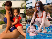 Làm mẹ - Mỹ nhân Việt diện bikini khoe dáng nô đùa cùng con nhưng tâm điểm dồn hết vào những đứa trẻ